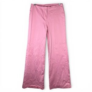 Lilly Pulitzer Wide Leg Pants Women's 8 Solid Pink Trousers Casual Work Dress